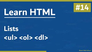 Learn HTML In Arabic 2021 - #14 - Lists - UL, OL, DL