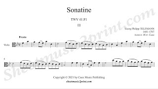 Telemann : Sonatina TWV 41:F1 (3/3 : Presto) - Viola