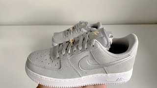 grey and gold air force 1