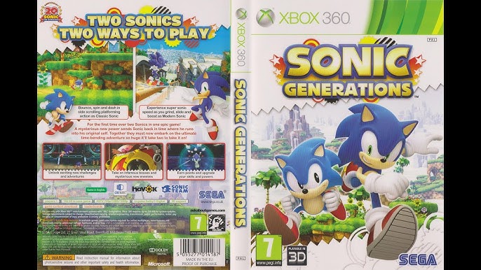 Jogo Sonic Generations - Xbox 360 - Brasil Games - Console PS5