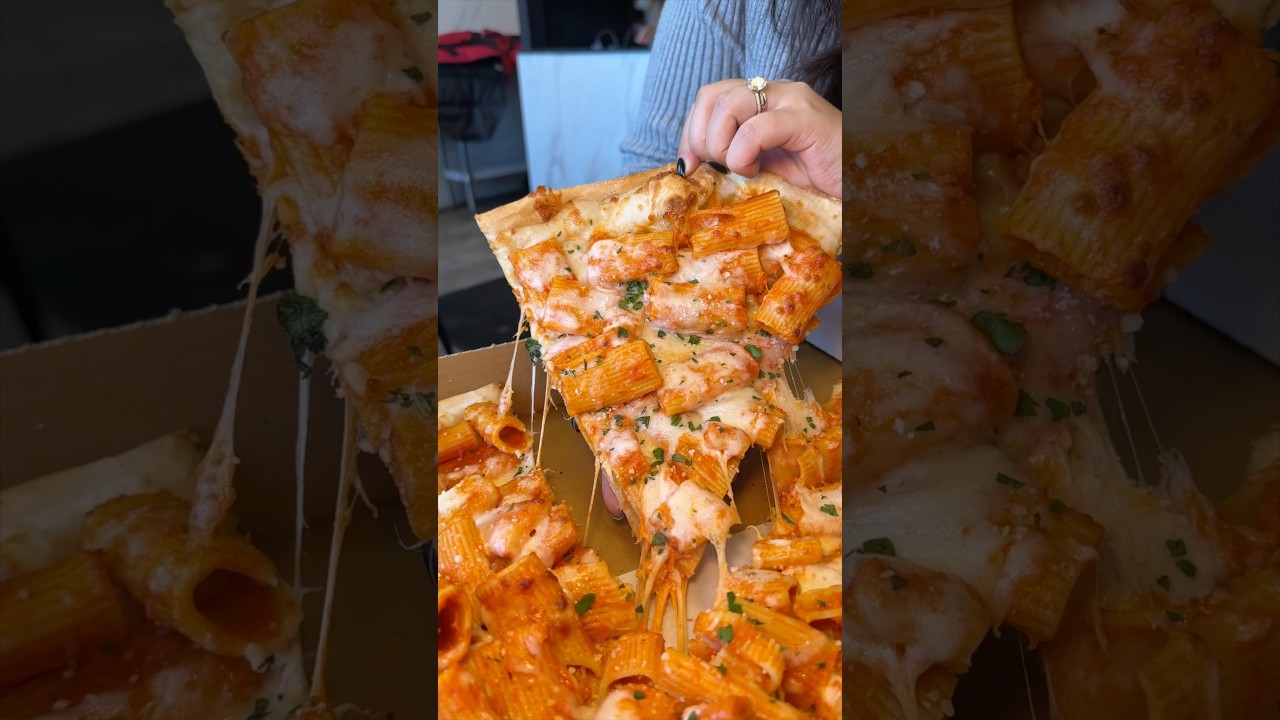 RIGATONI ALLA VODKA PIZZA from Carmelina's of Amityville on Long Island, NY! 🍕🍝🔥🤤 #DEVOURPOWER