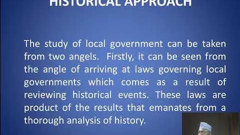 PUB 307 Approaches To The Study of Local Government