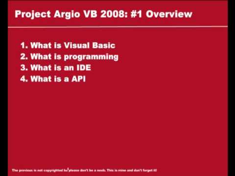 Project Argio VB 2008 #1: Overview