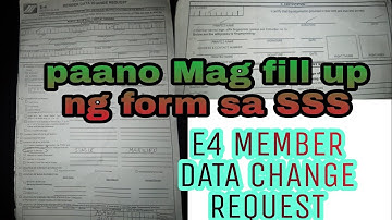 paano Mag file ng form sa SSS E4 member data change request