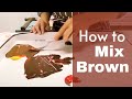 Color Mixing: Mixing brown from from the 3 primary colors