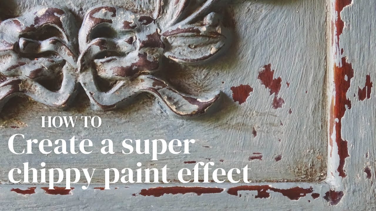 Chalk Paint￼ chippy finish get the authentic look using salt wash as a Gesso￼.