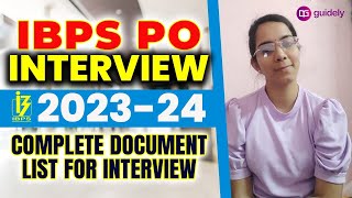 Documents To Carry For IBPS PO 23-24  Interview | Complete Document List #ibpspointerview #guidely screenshot 5