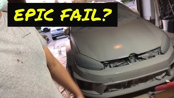 MK6 GETS New color FAIL??// DYC Kit// GTi Race Inspired Build Part 4