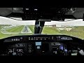 Cockpit View - Hard Approach & Landing in Luxembourg in a SAS CRJ-900 [OY-KFE]