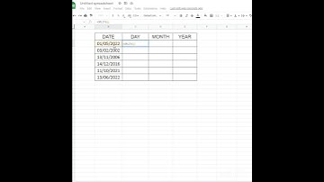 Split date into multiple columns (day,  month,  year) #shorts #excel #excelshorts #exceltips