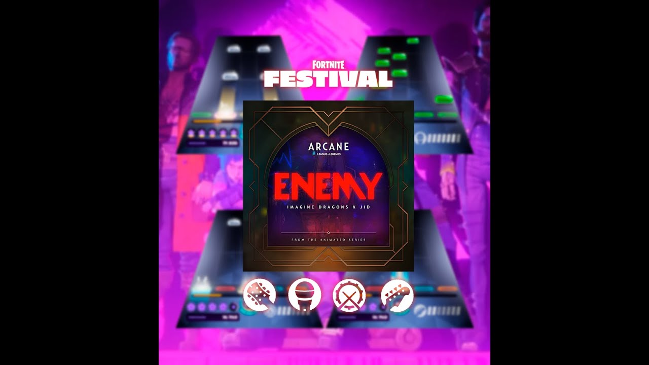 Imagine Dragons x J.I.D - Enemy (Fortnite Festival - All Instruments)