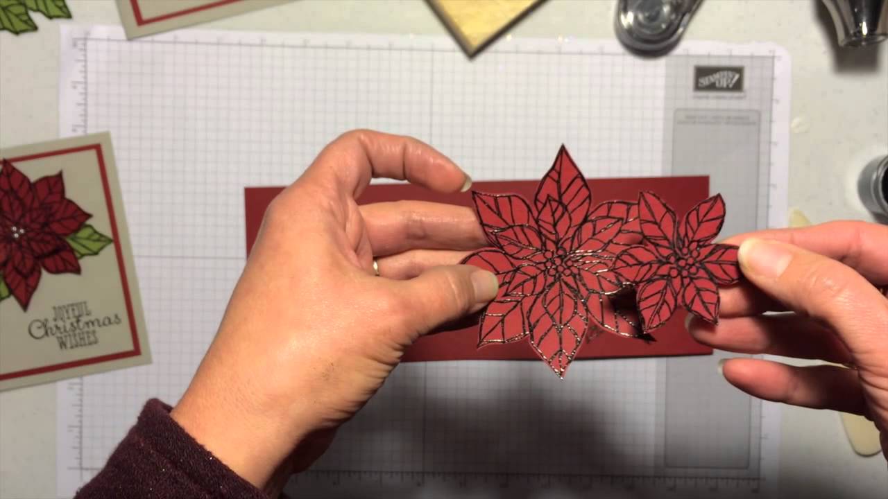 Poinsettia Christmas Card - YouTube