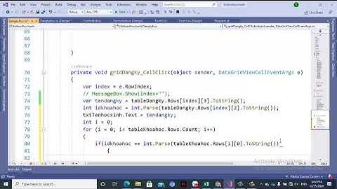 Cập nhật nội dung trong gridview C# - bài 5