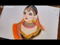 How to draw a traditional bride drawing..