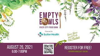 RCFB's annual Empty Bowls event on August 26th - a VIRTUAL hour of inspiration!