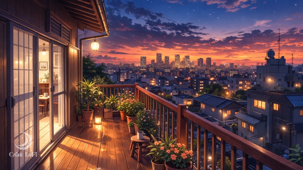 Lo-Fi Tokyo Balcony 🌇 – Cinematic Evening Piano／東京夕暮れバルコニーのシネマティックローファイ