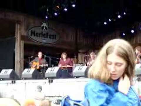Instrumental by Sam Bush, Tony Rice and friends at the Stars in My Crown concert after the storm Saturday at Merlefest.