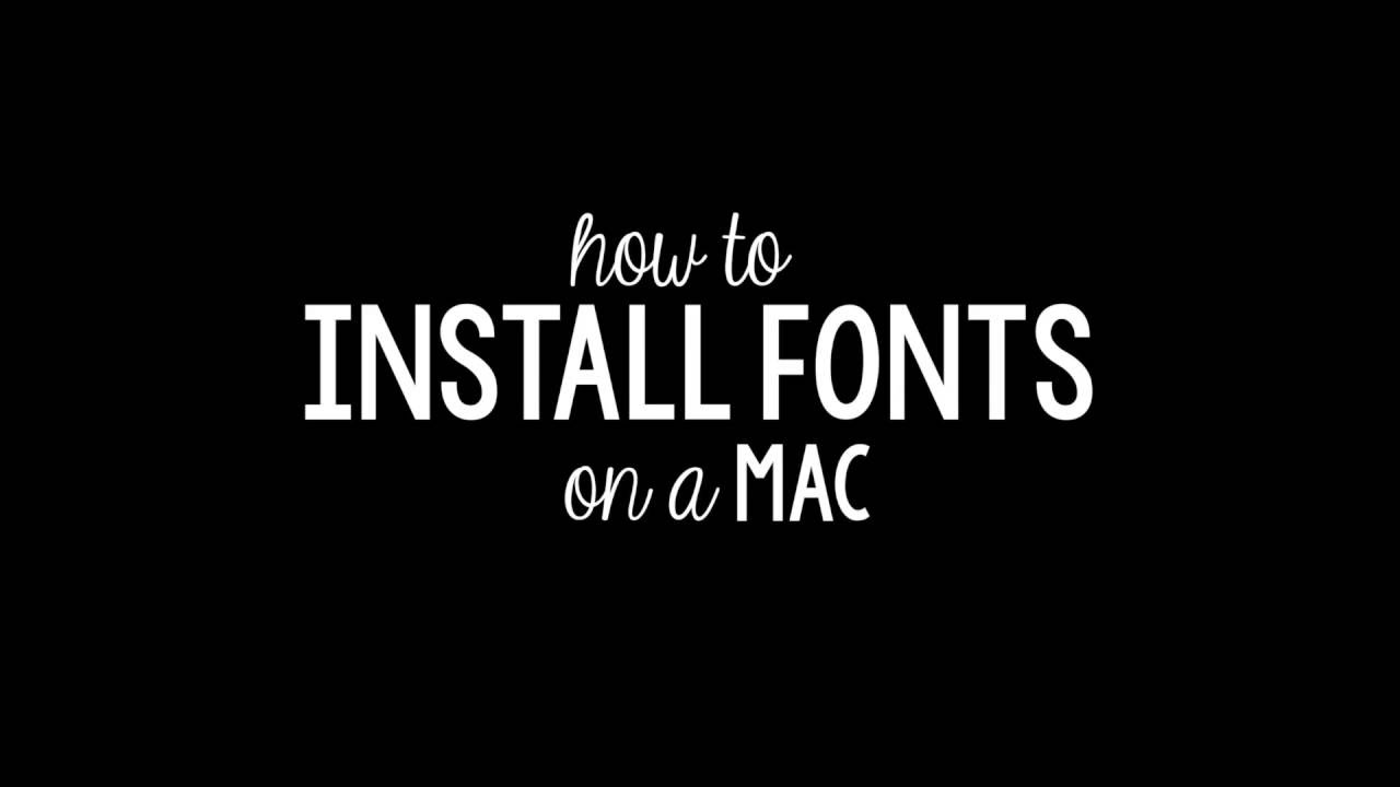 Adding fonts to mac