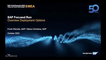 Understand Architecture and Deployment Options of SAP Focused Run