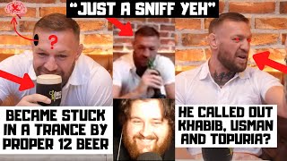 RED FLAGS? Conor McGregor Becomes HYPNOTISED By Beer Mid Interview? Calls Out Khabib? Topuria?