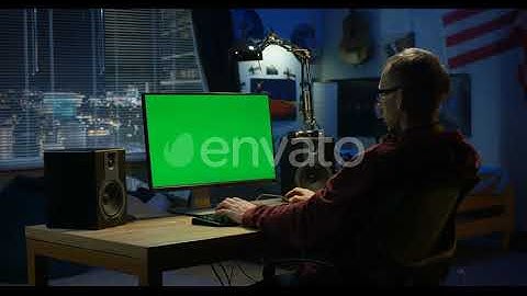 Man Using His Computer at Home | Stock Footage - Envato elements
