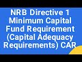 NRB Directive 1 Minimum Capital Fund Requirement (Capital Adequacy Requirements) CAR