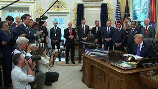 President Trump discussing AI safety with tech leaders