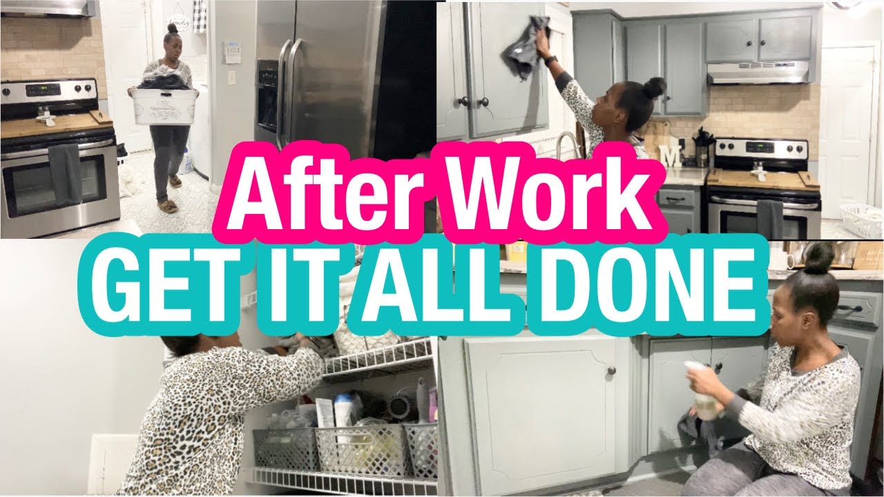 AFTER WORK GET IT ALL DONE/AFTER DARK CLEAN WITH ME/MINDFULLY MAYA