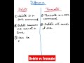 SQL commands | Delete vs Truncate #sql #shorts #deletevstruncate #dataengineering