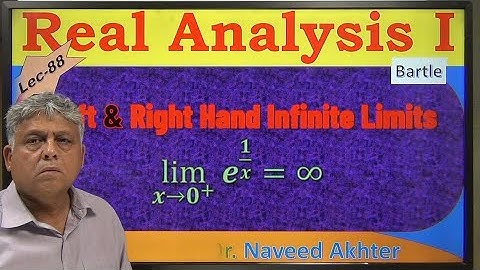 Left & right Infinite limits. Real Analysis I. Bartle. Lec-88 (Urdu/Hindi)