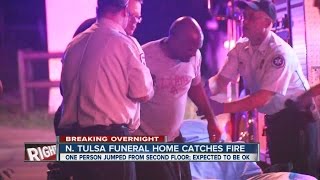 N. Tulsa funeral home catches fire