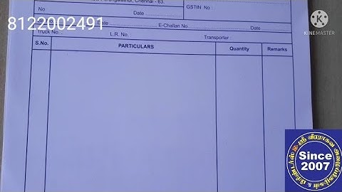 Delivery Challan Book