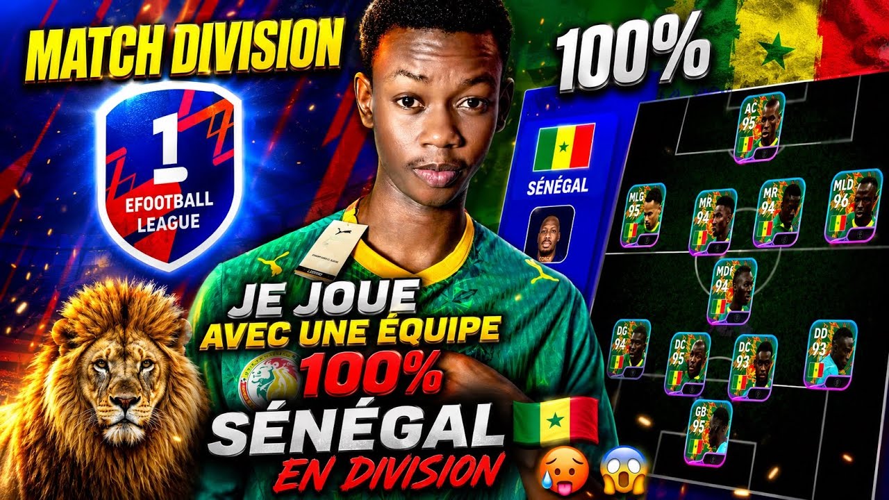 Je joue en division efootball avec une equipe composée que par des joueurs sénégalais 