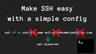 Make SSH easier with a config file