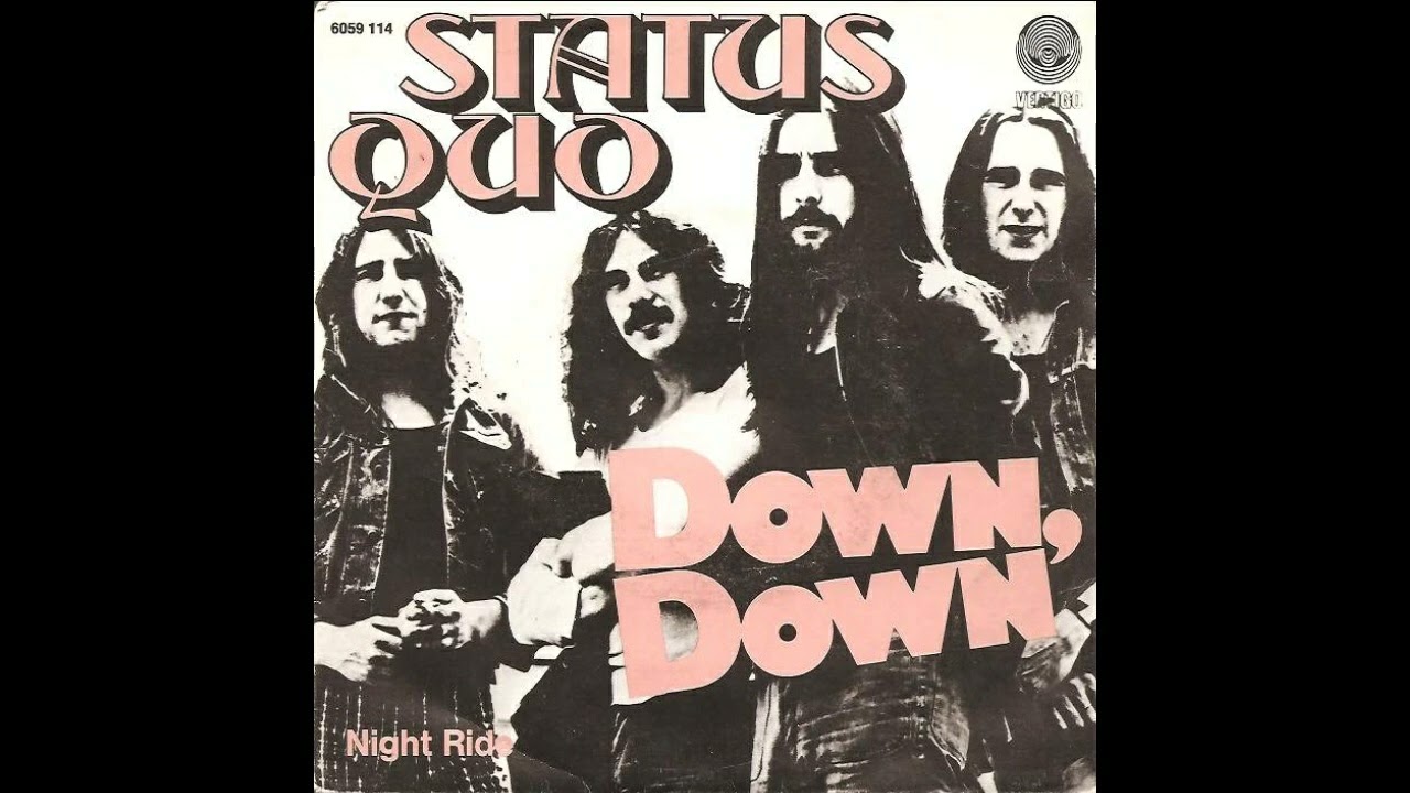 日本盤盤7インチ:ステイタス・クォー ダウン・ダウン Status Quo 帯付き 国内盤 STATUS QUO/ステイタス・クオー/ TOKYO QUO/ 1977年