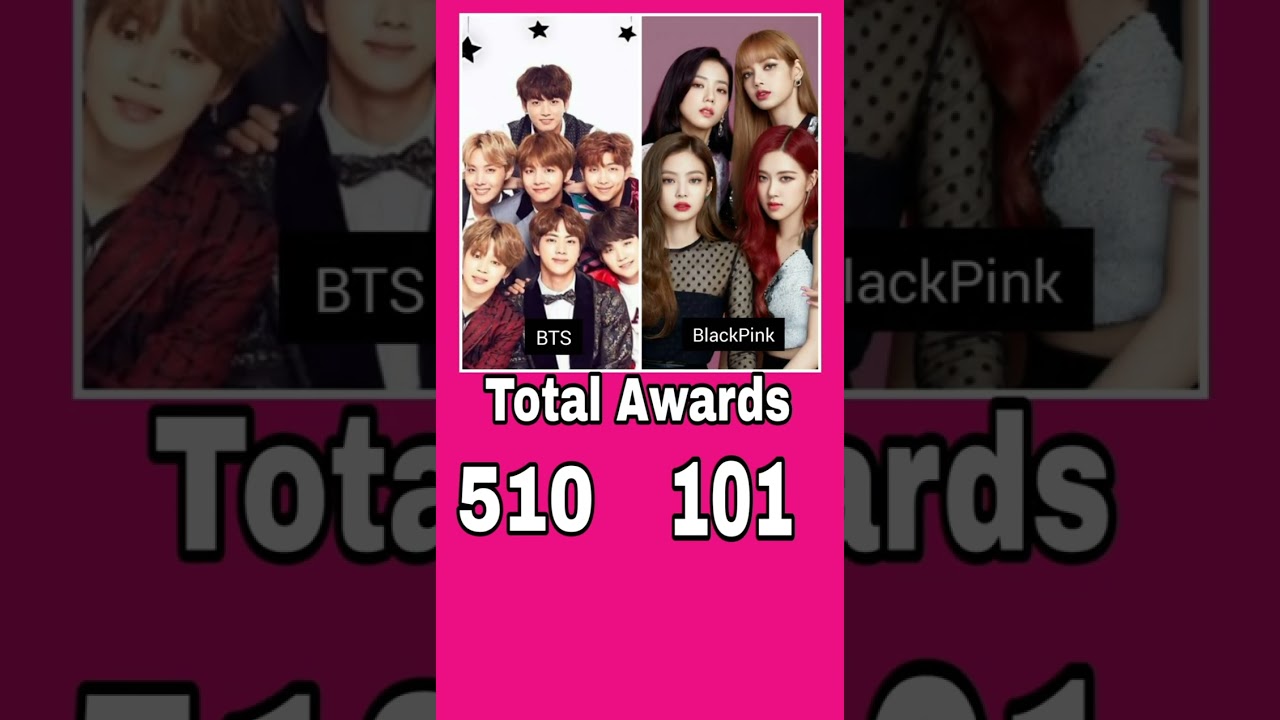 BTS Vs BlackPink - Comparison - Total Awards Total Songs - Net Worth and Social Media Followers