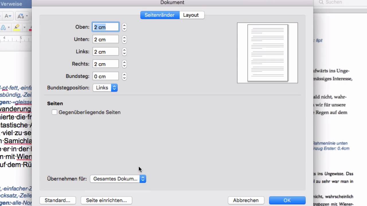 Microsoft Word 16 Mac 131 Formatieren Seite Einrichten Youtube