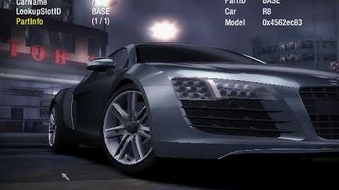 Need for Speed Carbon Car Debug menu