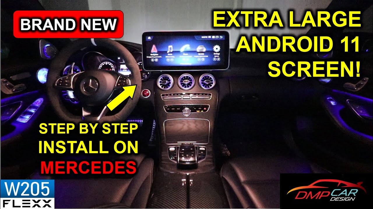 For Mercedes C GLC V W205 C63 Android 12 Screen Apple Carplay