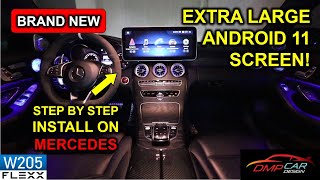 BIGGEST Android Screen install on C300 (W205) 2015+ Mercedes CClass