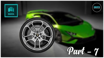 Lamborghini Huracan car wheel Modeling in Maya #model par - 7