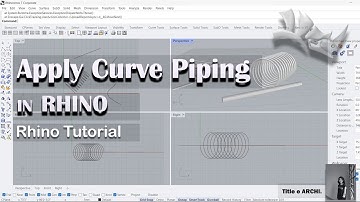 Rhino Tutorial/ Apply Curve Piping in Rhino by @TitleeMehzabeen