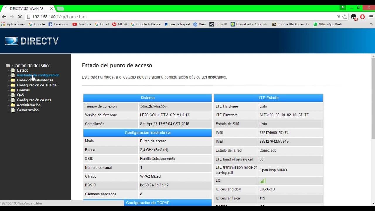 como entrar a un router de directv 2016 - YouTube