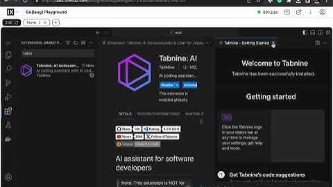 AI-powered code completion (Tabnine)