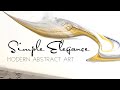 Master the art of simplicity in a single swipe  minimalist abstract art  acrylic pouring 311