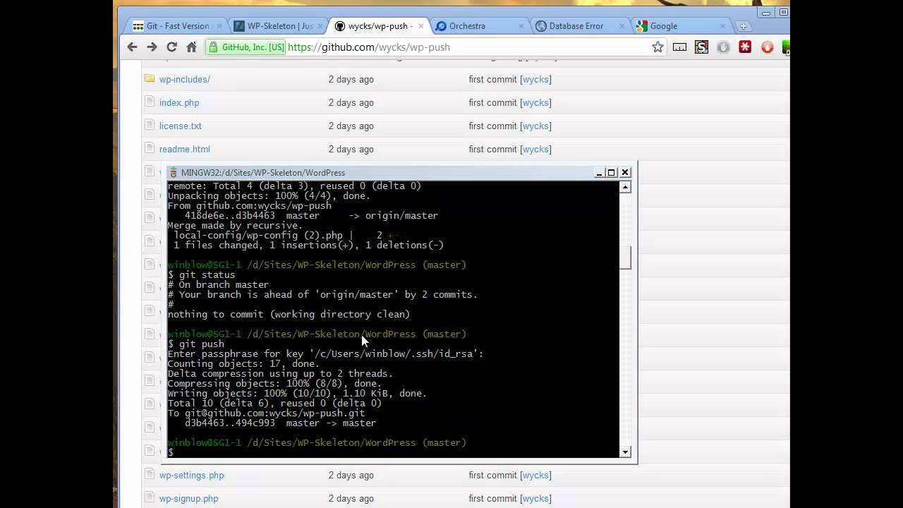 Using Github with WordPress and a PHP cloud server