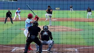 Alejandro Rosario, Down East Wood Ducks (Texas Rangers), 22 June 2024, final low-A start at Fburg VA