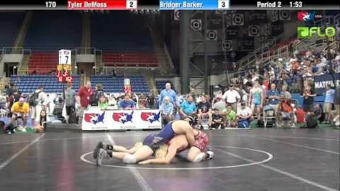 Cadet 170 - Tyler DeMoss (Illinois) vs. Bridger Ba...