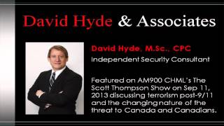 Celebrity David Hyde AM900 CHML Interview: Terrorism Threat in Canada 12 Years After 9/11, Sep 11th, 2013 Profile