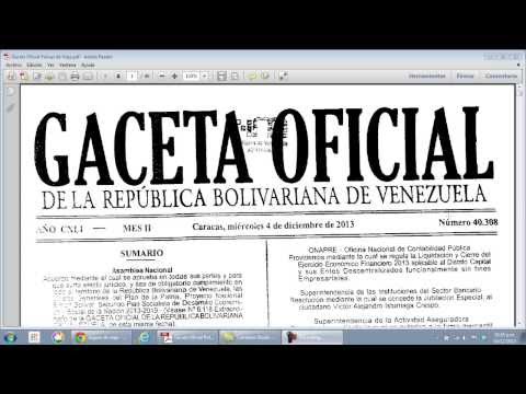 Gaceta Oficial Seguro de Viaje en Venezuela (parte 1)